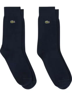 Lot de 2 paires de chaussettes hautes en coton mélangé marine