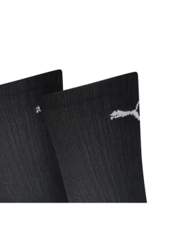 Lot de 3 paires de chaussettes noires en coton mélangé hautes logotypées