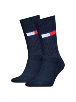 Lot de 2 paires de chaussettes en coton mélangé nuit unies coupe haute