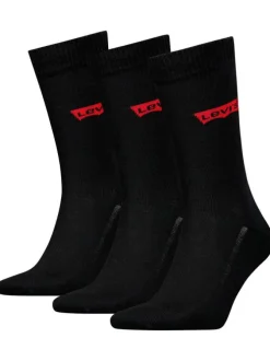 Lot de 3 paires de chaussettes hautes en coton mélangé noires unies