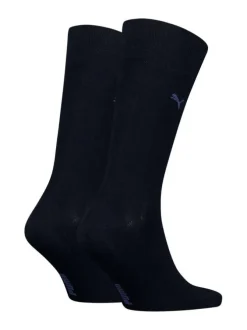 Lot de 2 paires de chaussettes marine unies avec une coupe haute