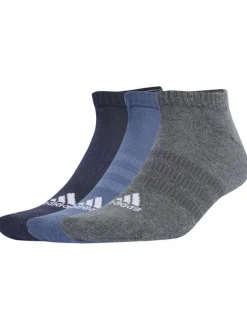 Lot de 3 paires de chaussettes basses multicolores unies avec logo blanc