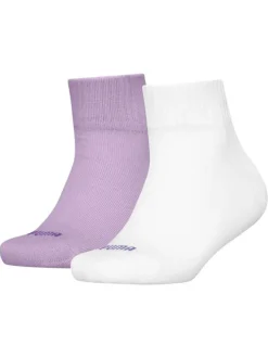 Lot de 2 paires de chaussettes basses en coton mélangé bicolores