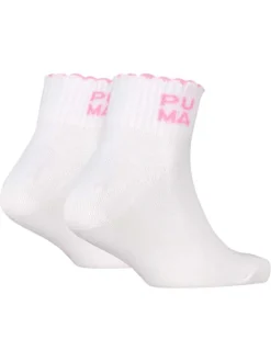 Lot de 2 paires de chaussettes blanches unies tailles baisses avec logo cousu