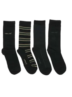 Lot de 4 paires de chaussettes hautes noires uni avec une coupe haute