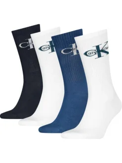 Lot de 4 paires de chaussettes hautes en coton mélangé multicolores imprimées