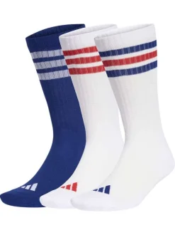 Lot de 3 paires de chaussettes hautes multicolores pourvues du logo de la marque