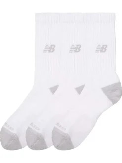 Lot de 3 paires de chaussettes hautes blanches unies avec logo imprimé