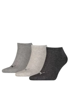 Lot de 3 paires de chaussettes anthracite grises et beige en coton