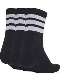 Lot de 3 paires de chaussettes mi-hautes noires pourvues du logo de la marque