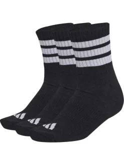 Lot de 3 paires de chaussettes mi-hautes noires pourvues du logo de la marque