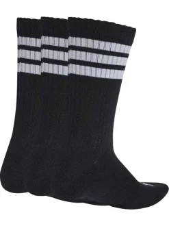 Lot de 3 paires de chaussettes hautes noires pourvues du logo de la marque