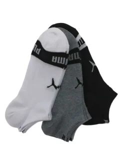Lot de 3 paires de socquettes multicolore unies avec logo