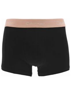 Lot de 5 boxer classique en coton noir uni avec une coupe fermée