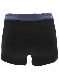 Lot de 5 boxer classique en coton noir uni avec une coupe fermée