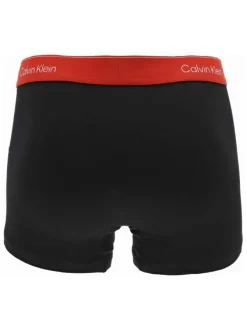 Lot de 5 boxer classique en coton noir uni avec une coupe fermée