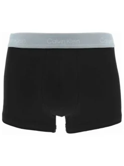 Lot de 5 boxer classique en coton noir uni avec une coupe fermée