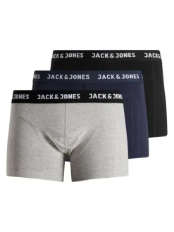 Lot de 3 boxer en coton multicolore uni avec une coupe fermée et nom imprimé
