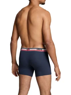 Lot de 2 Boxers bicolore marine et gris clair en coton biologique