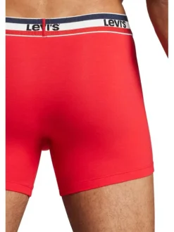 Lot de 2 Boxers bicolore rouge et gris foncé en coton biologique