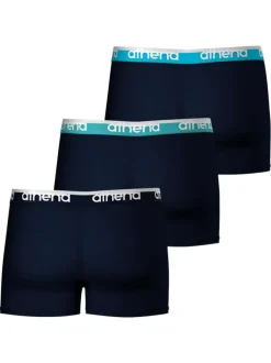 Lot de 3 boxers bleus en coton pourvus du logo de la marque