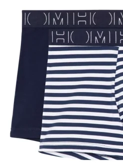 Lot de 2 boxers classique Christofer en coton marine avec nom de la marque brodé à la taille