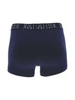 Lot de 2 Boxers classique en coton bleu uni avec une coupe fermée