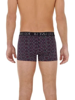 Lot de 2 Boxers classique en coton marine imprimé à coupe fermée