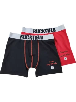 Lot de 2 Boxers classique en coton marine uni avec une coupe fermée