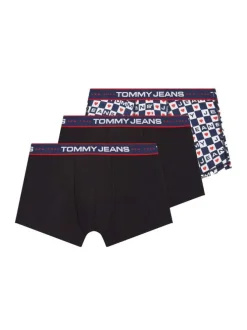 Lot de 3 Boxers classique en coton mélangé noir unis coupe fermée