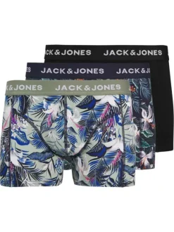 Lot de 3 Boxers classique en coton multicolore imprimé avec une coupe fermée