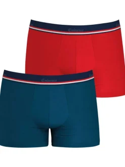 Lot de 2 Boxers classique en coton multicolores unies coupe fermée