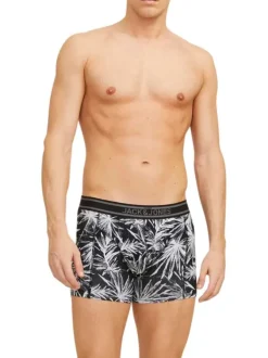 Lot de 3 boxers classique en coton multicolore uni avec une coupe fermée