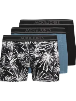 Lot de 3 boxers classique en coton multicolore uni avec une coupe fermée