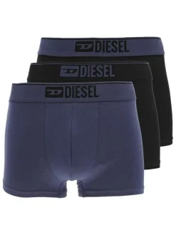Lot de 3 boxers classique en coton multicolore uni avec une taille élastiquée