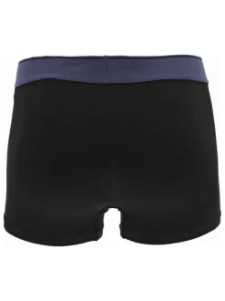 Lot de 3 boxers classique en coton multicolore uni avec une taille élastiquée