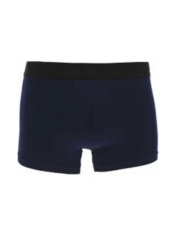 Lot de 3 Boxers classique en coton noir gris et marine uni avec une coupe fermée