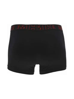 Lot de 2 boxers classique en coton noir imprimé avec une coupe fermée