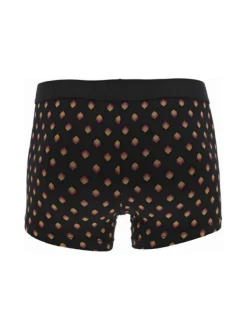 Lot de 2 boxers classique en coton noir imprimé avec une coupe fermée