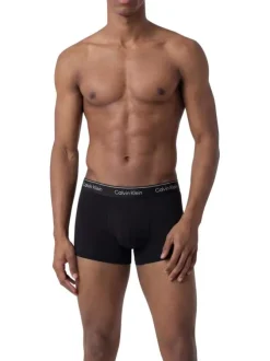 Lot de 3 boxers classique en coton noir uni avec une coupe ajustée