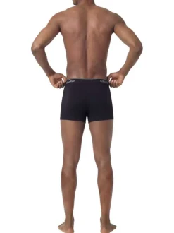 Lot de 3 boxers classique en coton noir uni avec une coupe ajustée