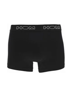 Lot de 3 boxers classique en coton noir uni avec une coupe fermée
