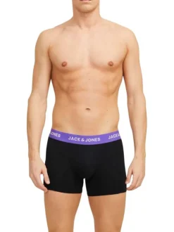 Lot de 3 boxers classique en coton noir uni avec une coupe fermée