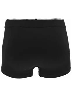 Lot de 3 boxers classique en coton noir uni avec une taille élastiquée