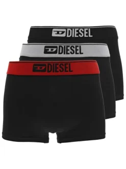 Lot de 3 boxers classique en coton noir uni avec une taille élastiquée