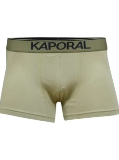 Lot de 3 Boxers classique kaki camouflage avec une coupe fermée et une ceinture kaki et grise