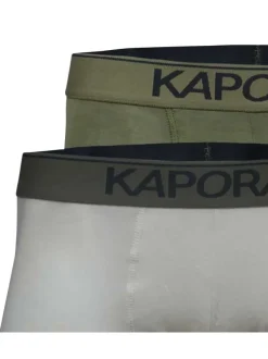Lot de 2 Boxers classique kaki imprimé avec une coupe fermée et la cuisse gauche floquée