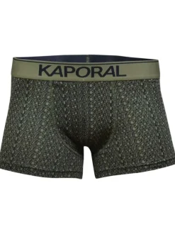 Lot de 2 Boxers classique kaki imprimé avec une coupe fermée et nom de la marque imprimé