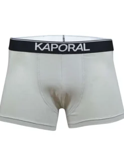 Lot de 3 Boxers classique multicolore uni avec une coupe fermée et une ceinture noire avec le nom de la marque