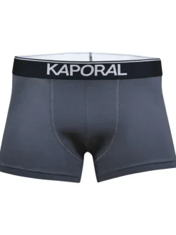 Lot de 3 Boxers classique multicolore uni avec une coupe fermée et une ceinture noire avec le nom de la marque